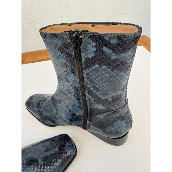 Paloma Wool Edna Boots In Blue Snakeskin Size 7.5 NEW! - Picture 5 of 8